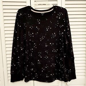 Torrid Black Star Print Crew Neck Sweatshirt 3X